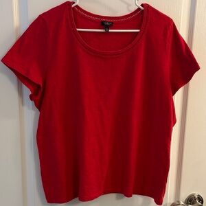 Talbots Vibrant Red Short Sleeve Tee